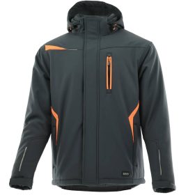   Sara Comfort Winter Bélelt Softshell Munkás kabát Sötétszürke/Narancs