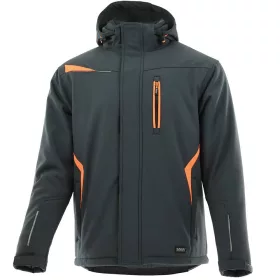   Sara Comfort Winter Bélelt Softshell Munkás kabát Sötétszürke/Narancs