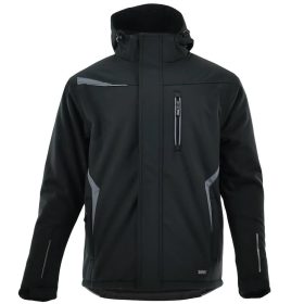   Sara Comfort Winter Bélelt Softshell Munkás kabát Fekete/Szürke