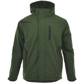   Sara Comfort Winter Bélelt Softshell Munkás kabát Zöld/Fekete