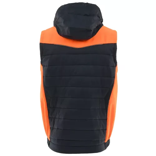 Sara Comfort Plus Bélelt Téli Mellény Fekete/Narancssárga - 2XL