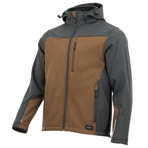 Sara Comfort Plus Softshell Kabát Barna/Sötétszürke