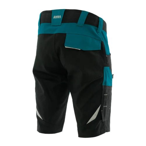 Sara Cottonflex Petrolkék Munkás Rövidnadrág - 3XL