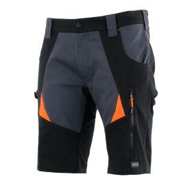 Sara Cottonflex Sötétszürke/Narancs Munkás Rövidnadrág