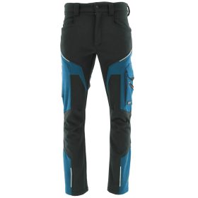   Sara Comfort Winter Bélelt Softshell Munkásnadrág Fekete/Petrol kék