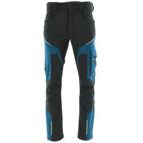   Sara Comfort Winter Bélelt Softshell Munkásnadrág Fekete/Petrol kék