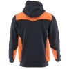 Sara Comfort Plus Kapucnis Munkás Pulóver Sötétszürke/Narancs - S
