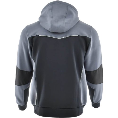 Sara Comfort Plus Kapucnis Munkás Pulóver Fekete/Szürke - S