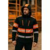 Urgent 931 Fekete Softshell Láthatósági kabát - 3XL