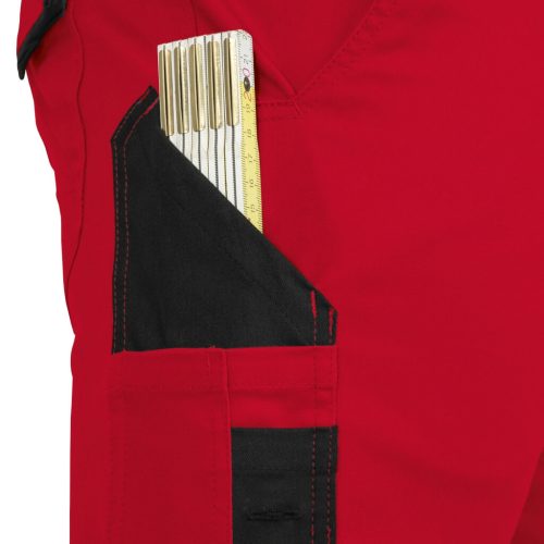 Leib Flex Rugalmas Piros/Fekete Munkásnadrág