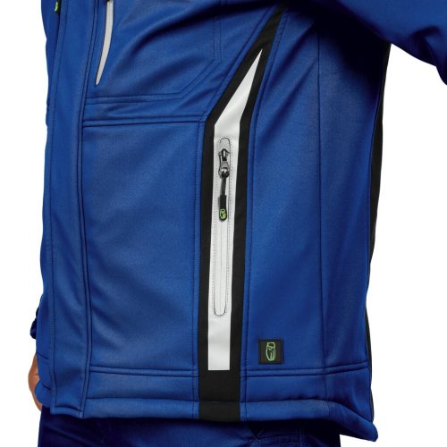 Leib Flex Királykék/Fekete Hőtükrös Téli Softshell Kabát - 3XL