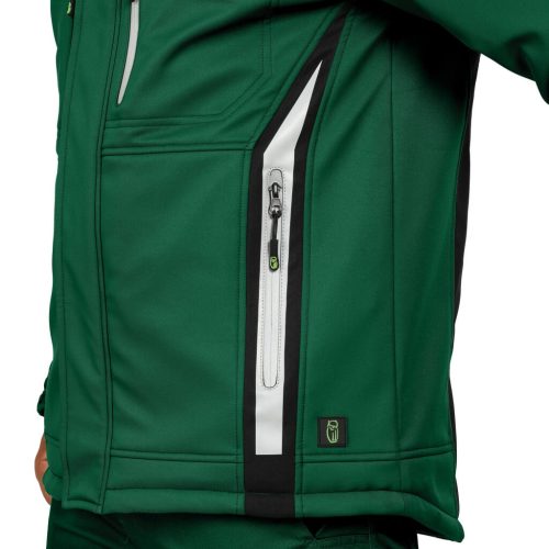 Leib Flex Zöld/Fekete Hőtükrös Téli Softshell Kabát