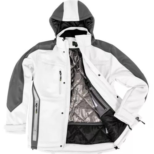 Leib Flex Fehér/Szürke Hőtükrös Téli Softshell Kabát