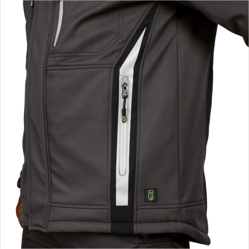 Leib Flex Antracit/Fekete Hőtükrös Téli Softshell Kabát