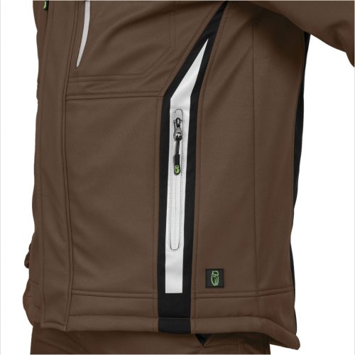 Leib Flex Barna Hőtükrös Téli Softshell Kabát