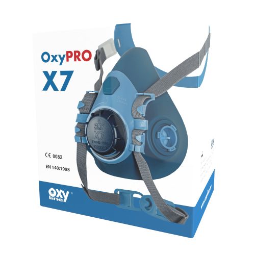 OXYLINE OXYPRO X7 szilikonos szűrő félálarc - L
