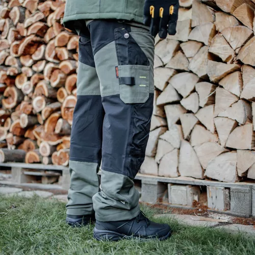 Erebos Stretch Lengőzsebes Munkásnadrág zöld